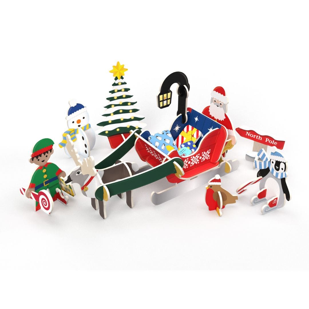 Playpress santa's midnight sleigh ride santa toy