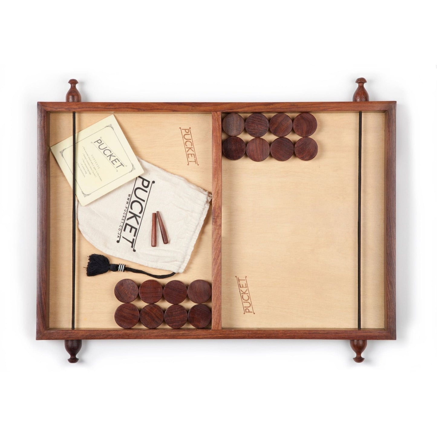 Pucket Catapult Board Game Fair Trade Wooden Games - game from above