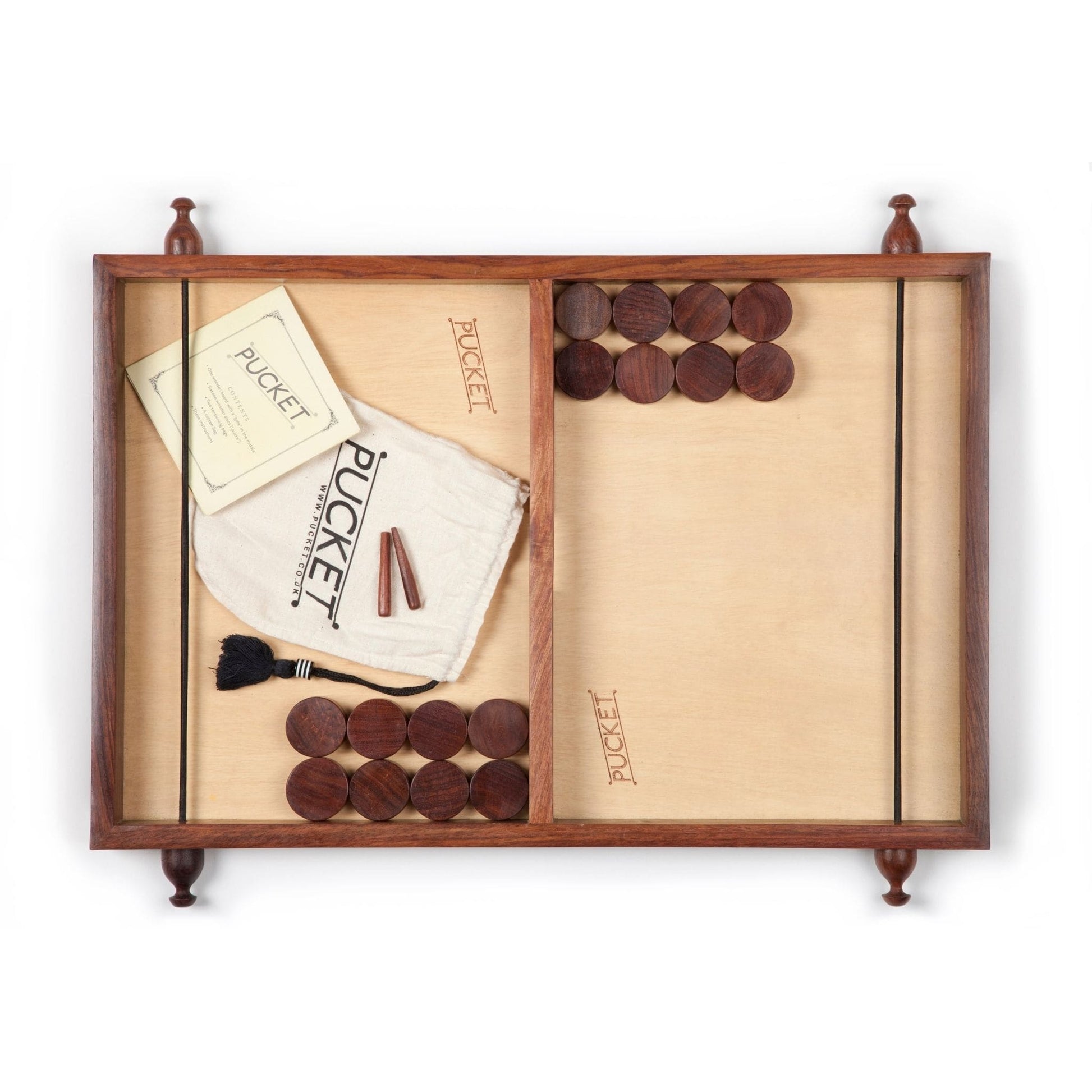 Pucket Catapult Board Game Fair Trade Wooden Games - game from above