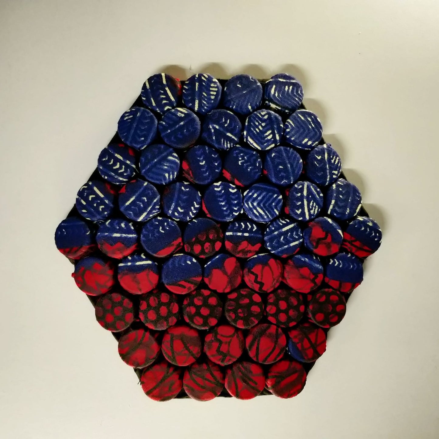 Recycled Bottle Top Mats - blue and red-min