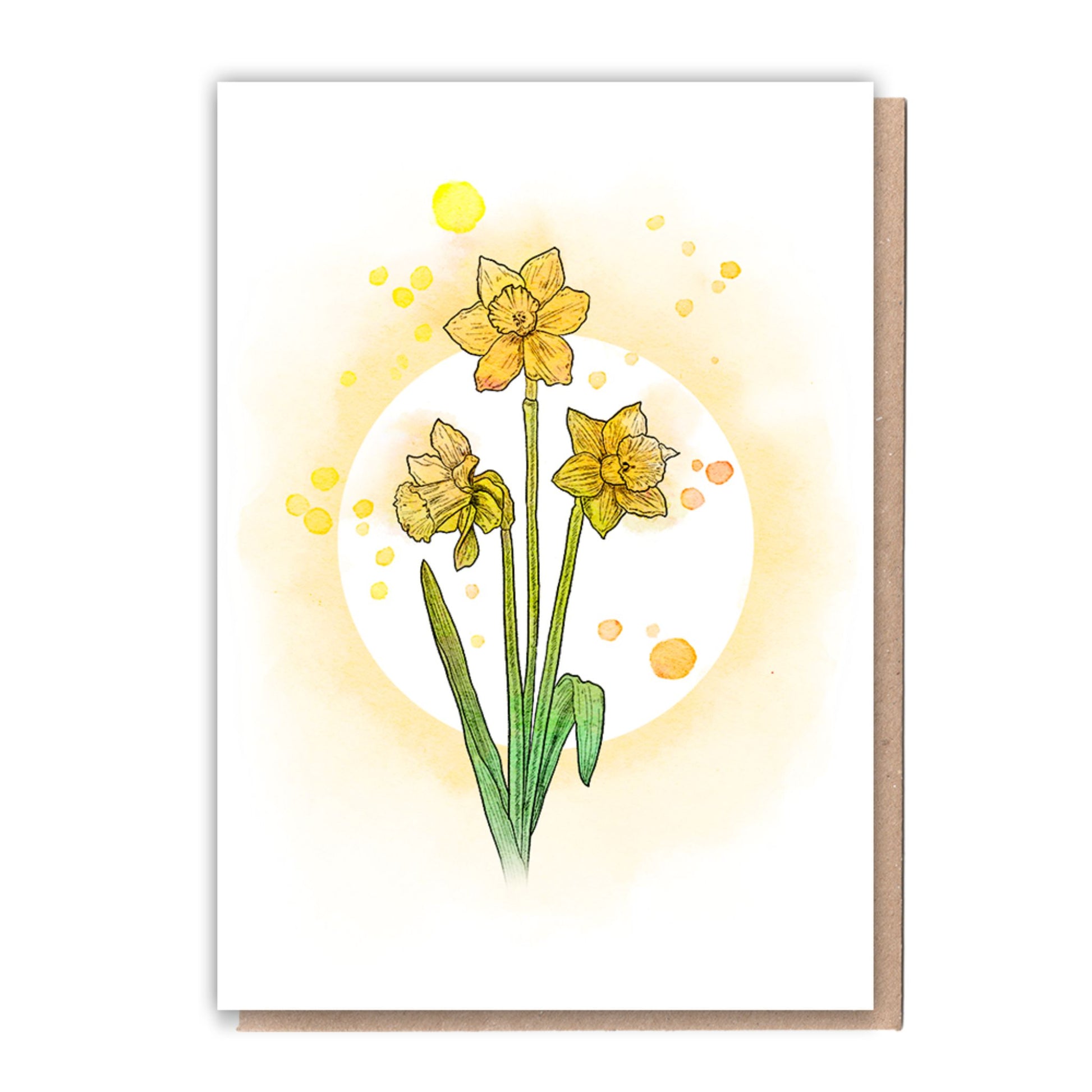 Recycled Greetings Card Box  5 Cards + 10 Trees Planted  Nature Lover - daffodil