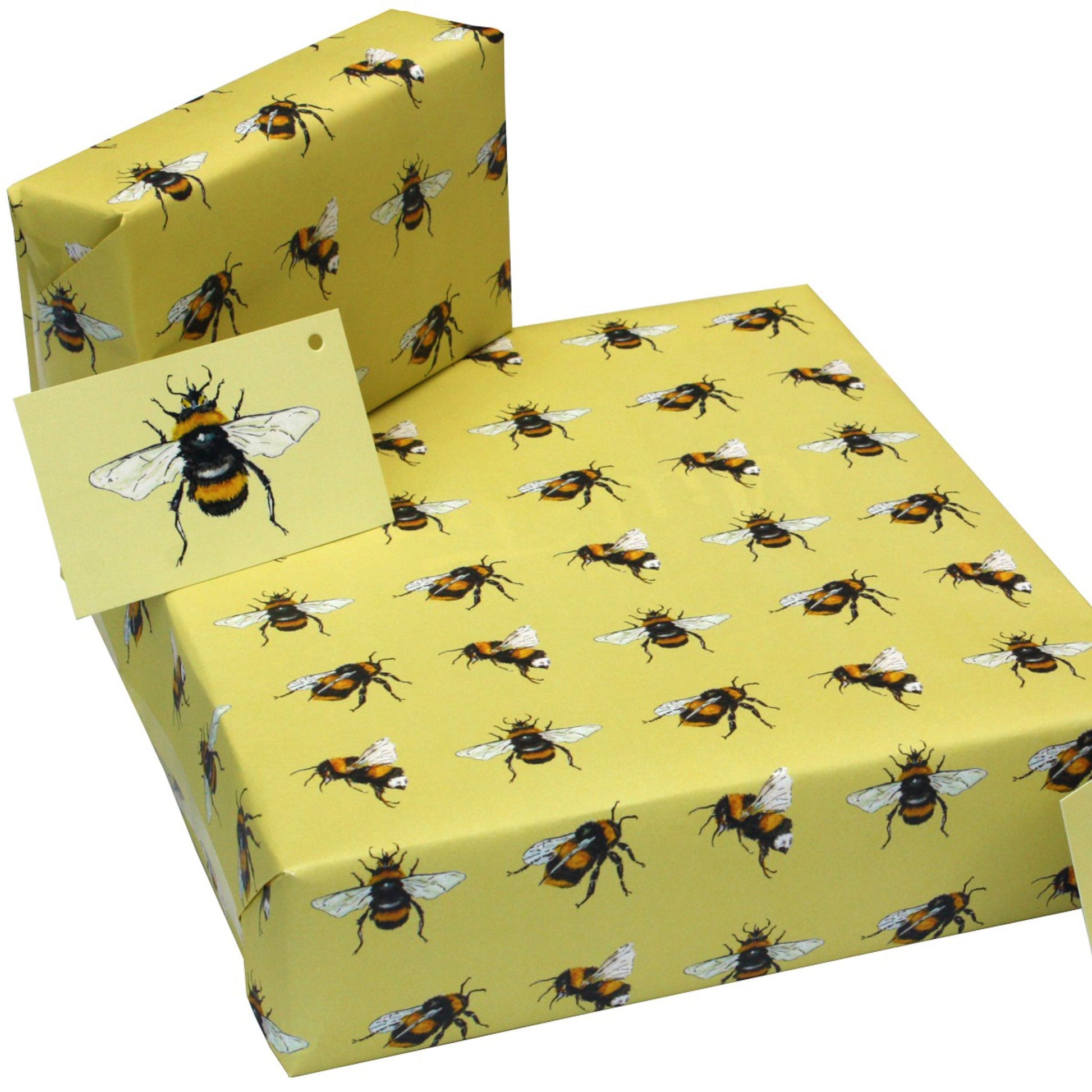 Recycled wrapping paper - bees gift wrap