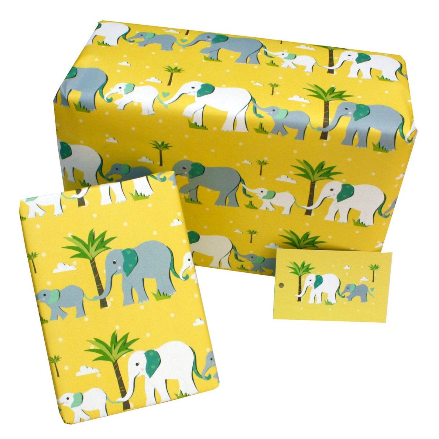 Recycled wrapping paper - elephants gift wrap