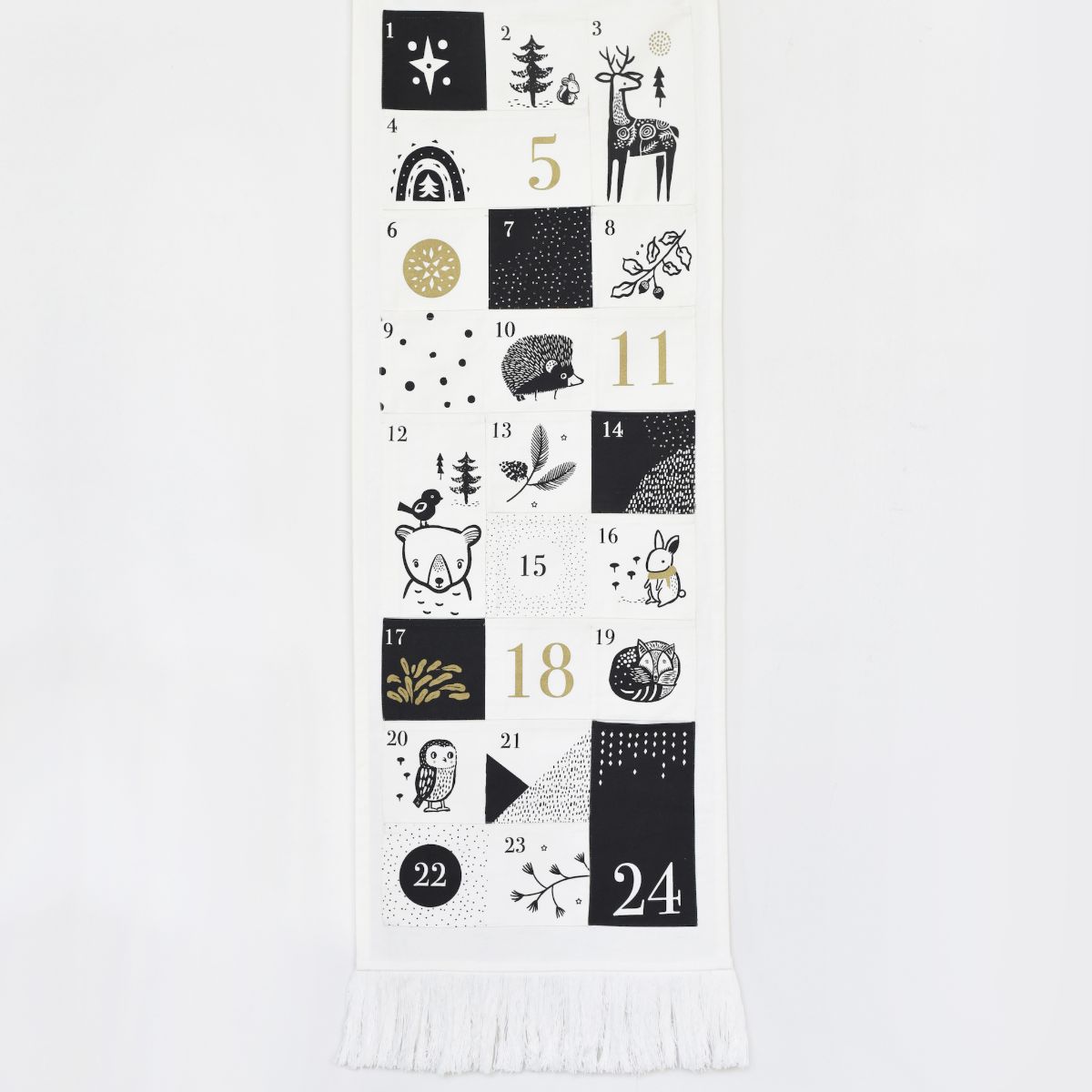Organic Cotton Advent Calendar - eco friendly and sustainable advent calendar - close up