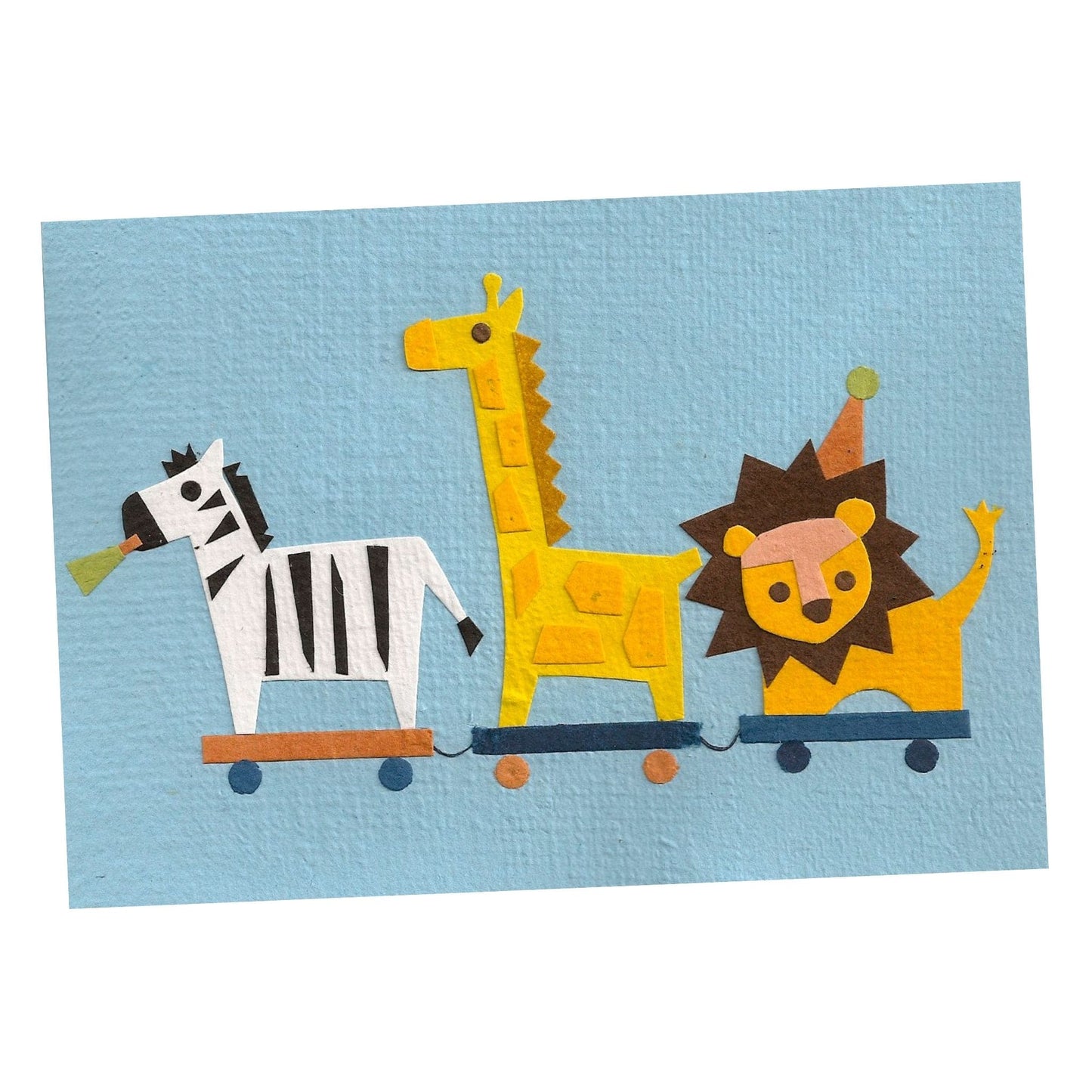 Safari Train - Handmade and Recycled Card