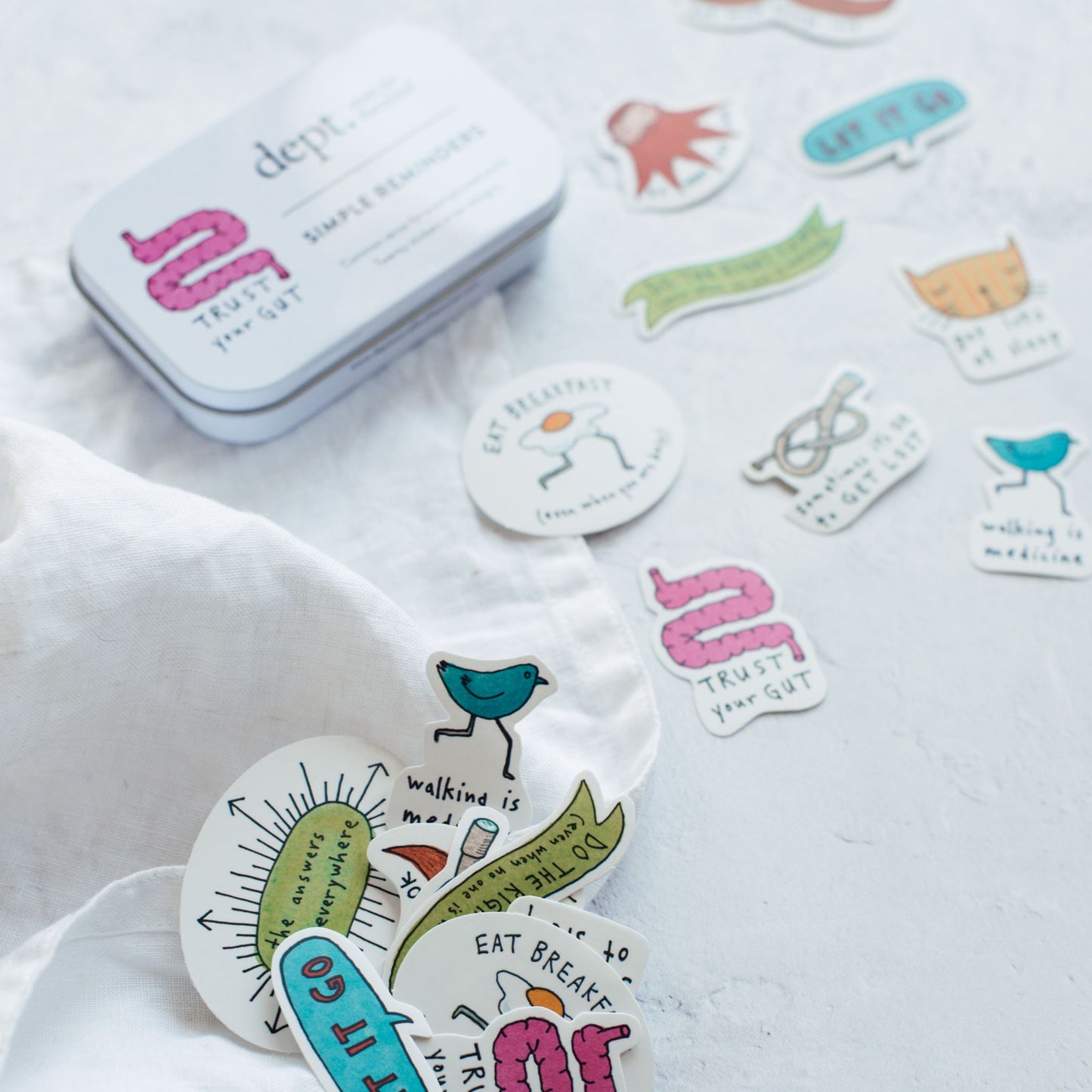 Simple Reminders - 20 Stickers in a Tin | Gifts for teenagers