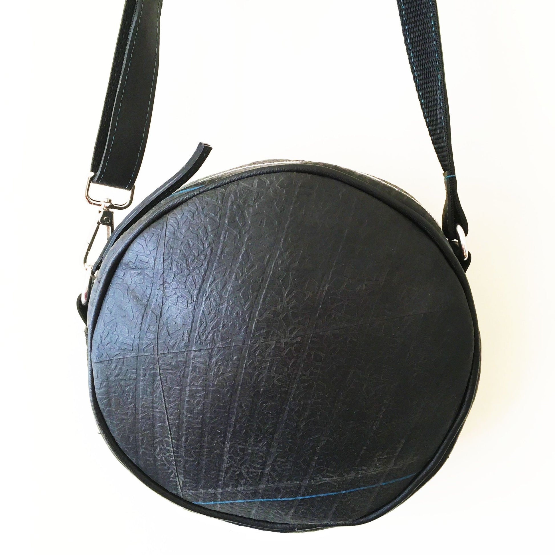 Sirius Round Bag made from Recycled Tyres - vegan handbag
