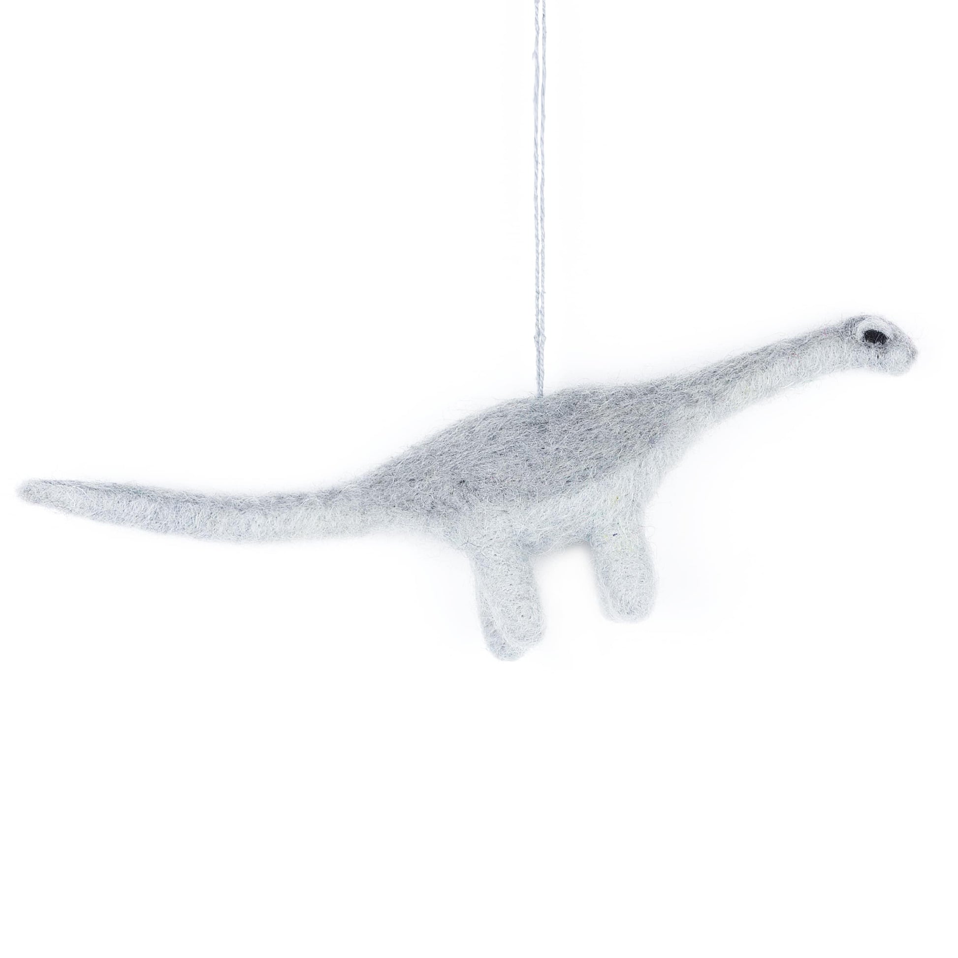 Small Hand-Felted Dinosaur Decoration | Fair Trade and handmade - diplodocus