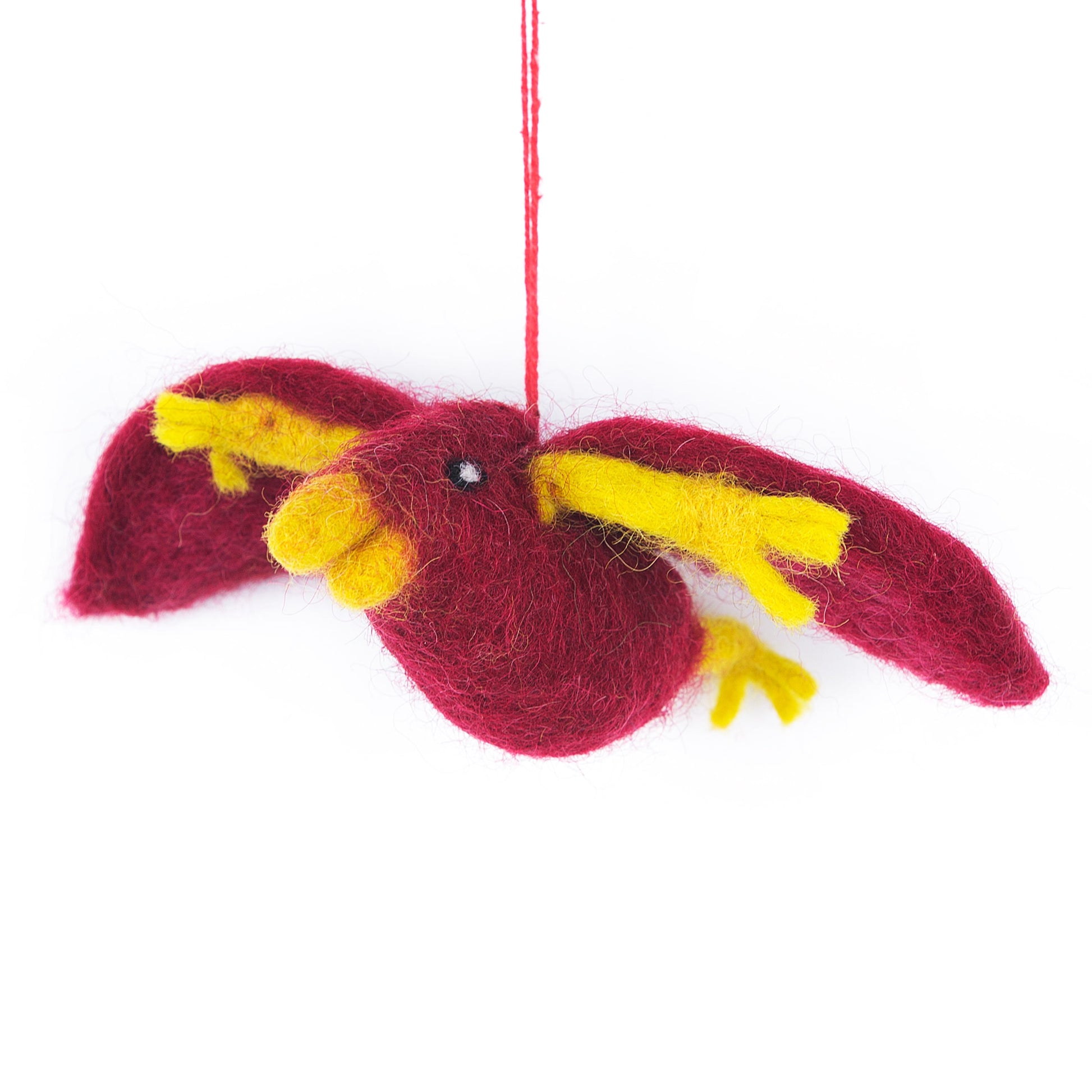 Small Hand-Felted Dinosaur Decoration | Fair Trade and handmade - pterodactyl