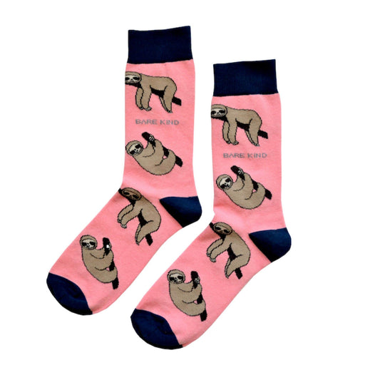 Socks that Save Sloths - Bamboo Socks in 2 Adult Sizes - sloth socks that support sloth conservation
