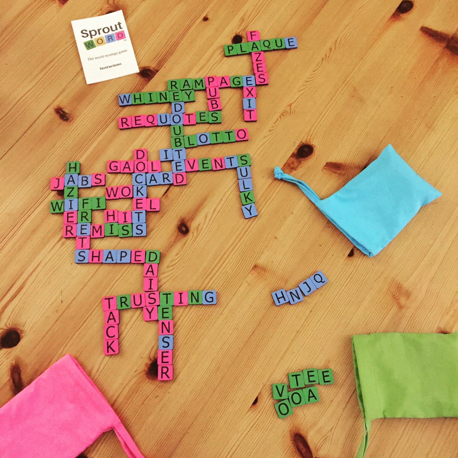 Sproutword - 4 Player Word Game | Eco Game on table