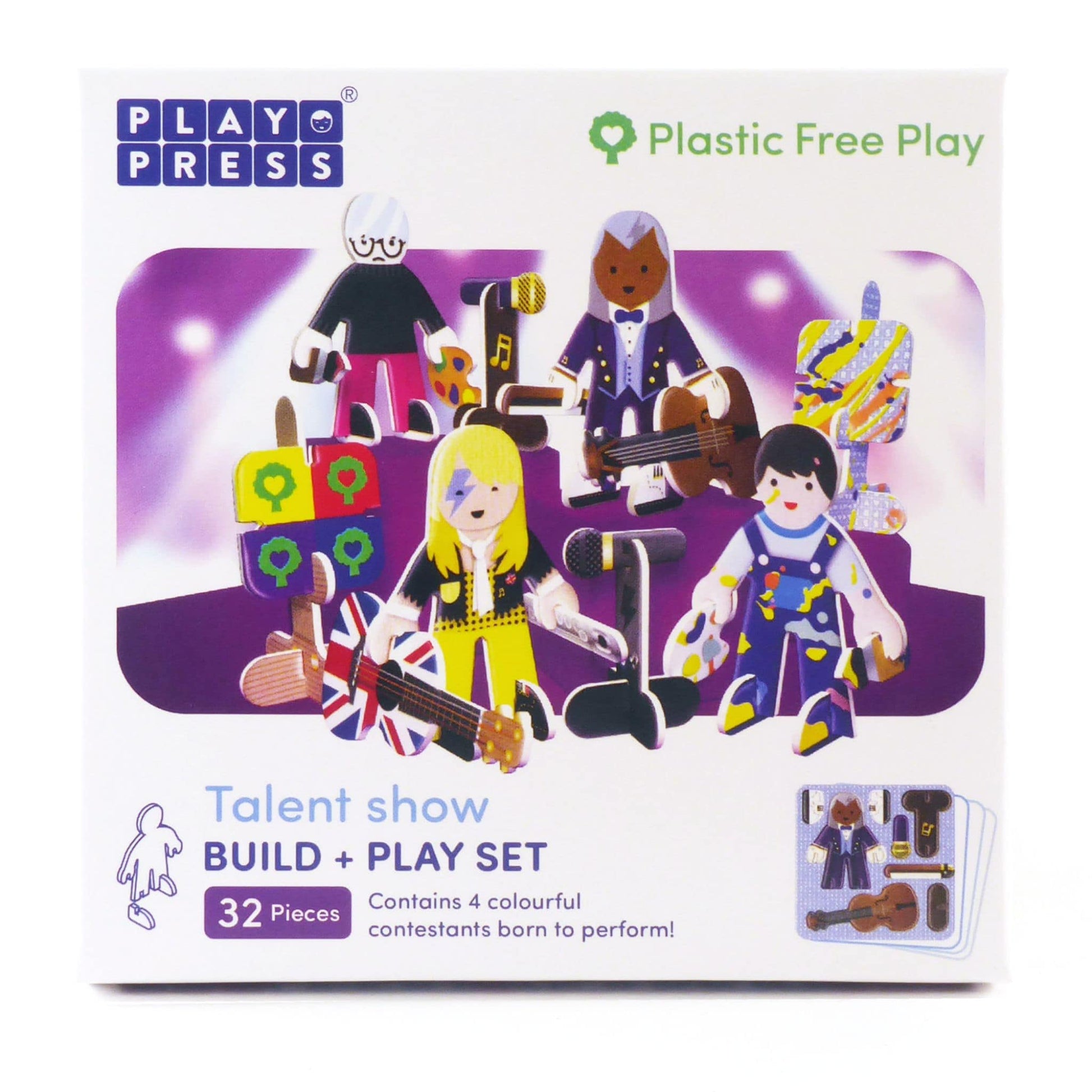 Talent Show Build and Play Set - plastic free toys and packaging