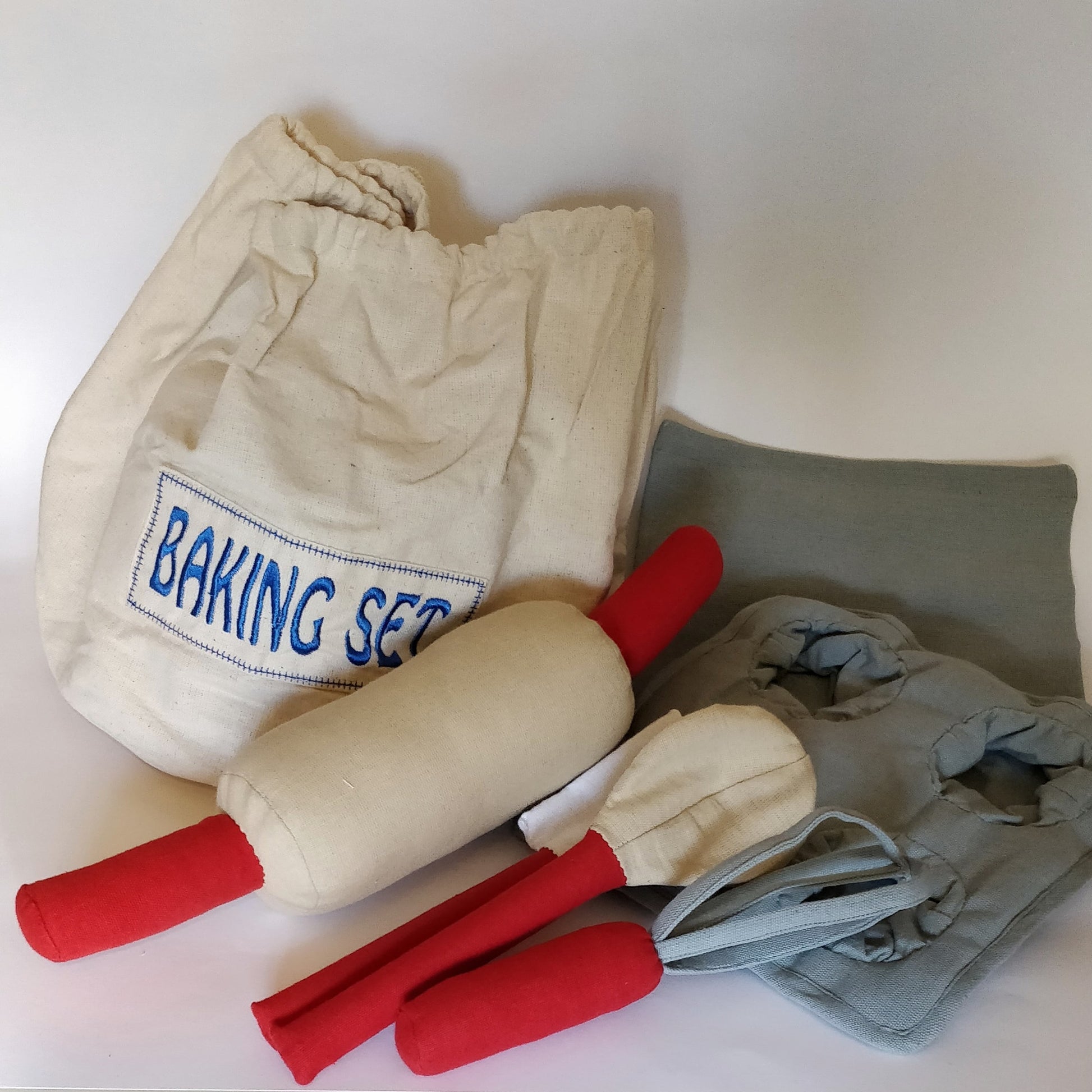 Toy Baking Set in Fair Trade Cotton - utensils