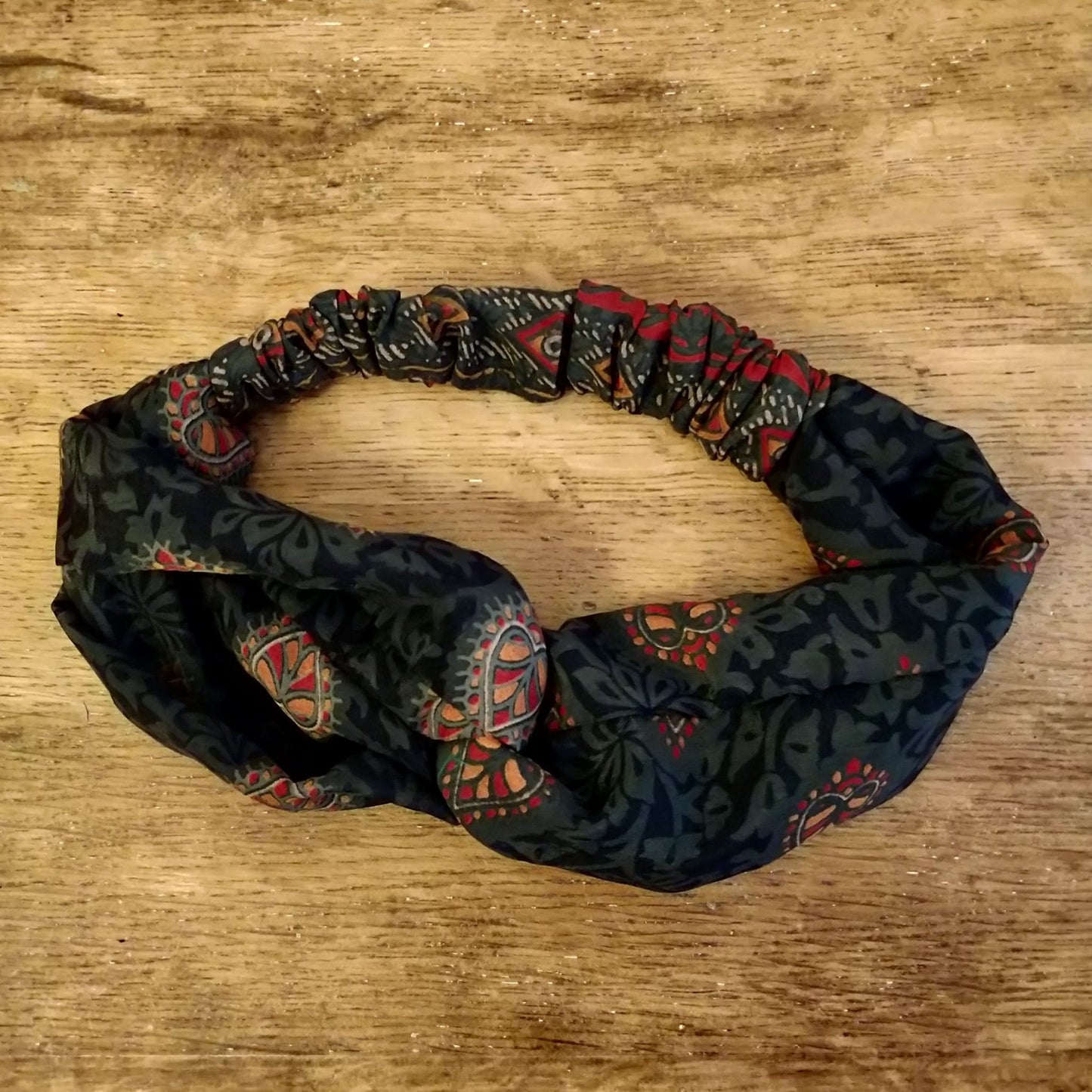 Turban Headband made from Upcycled Saris - midnight