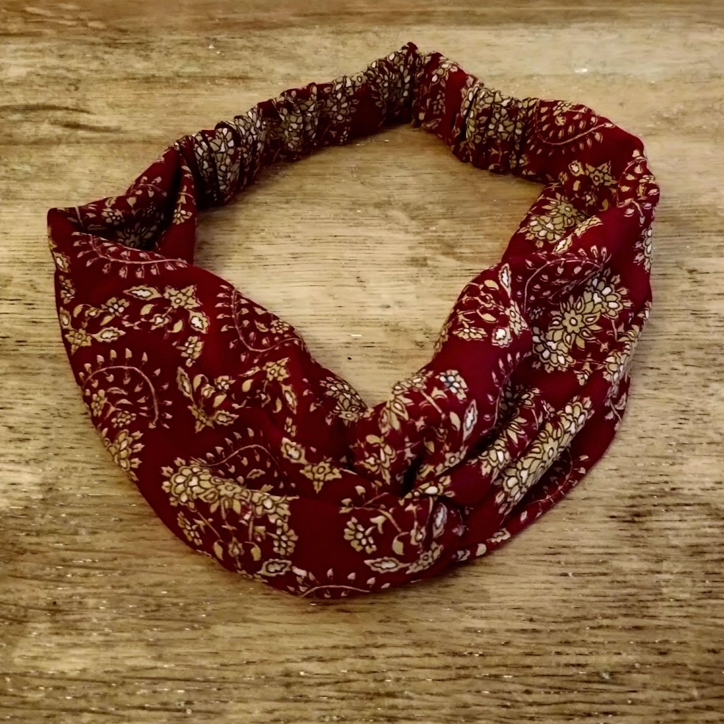 Turban Headband made from Upcycled Saris - red