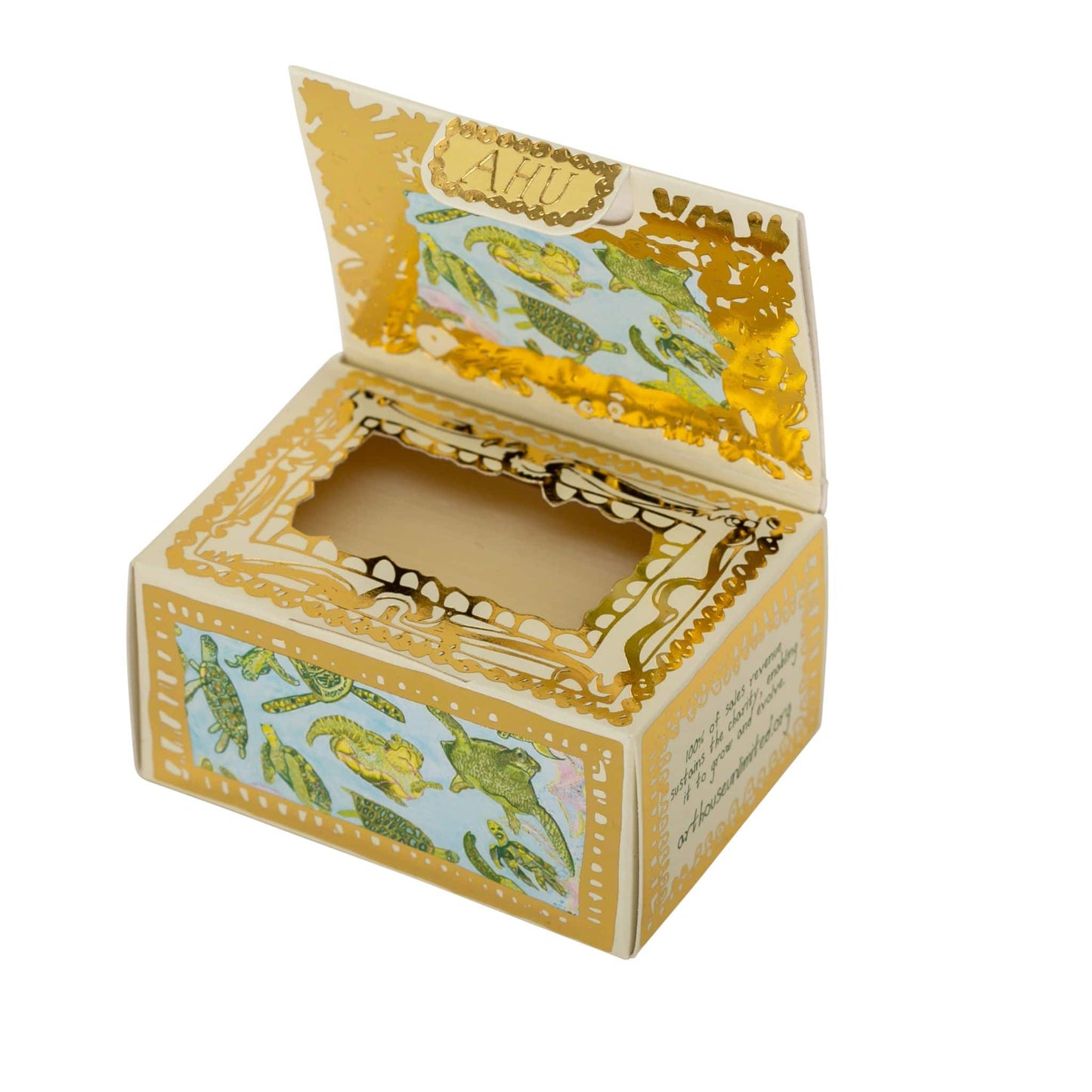 Turtles  Relaxing Organic and vegan Soap - open