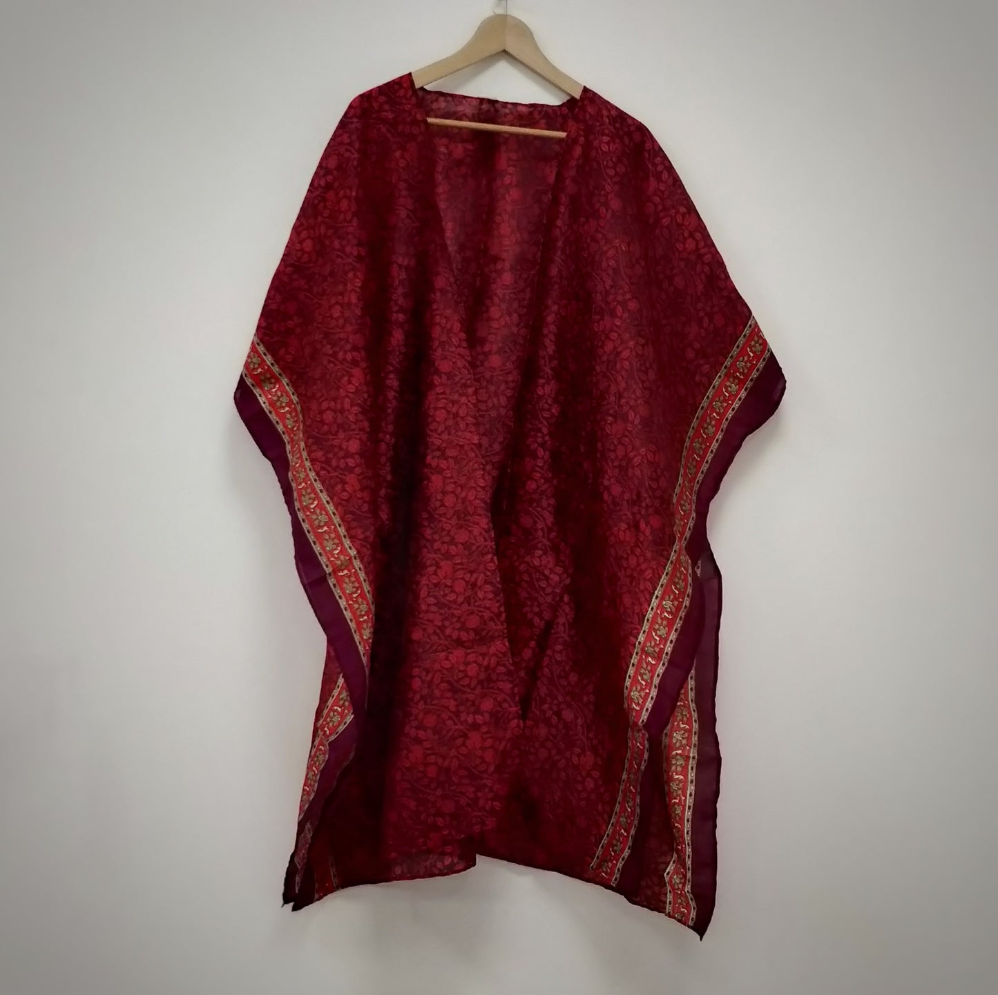 NEW! Upcycled Vintage Sari Kimono Empowering Women in India