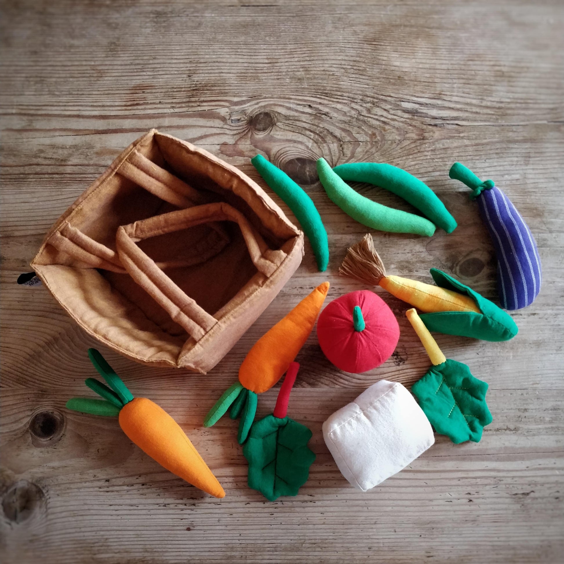 Vegan Toy Food Set  Fair Trade from above