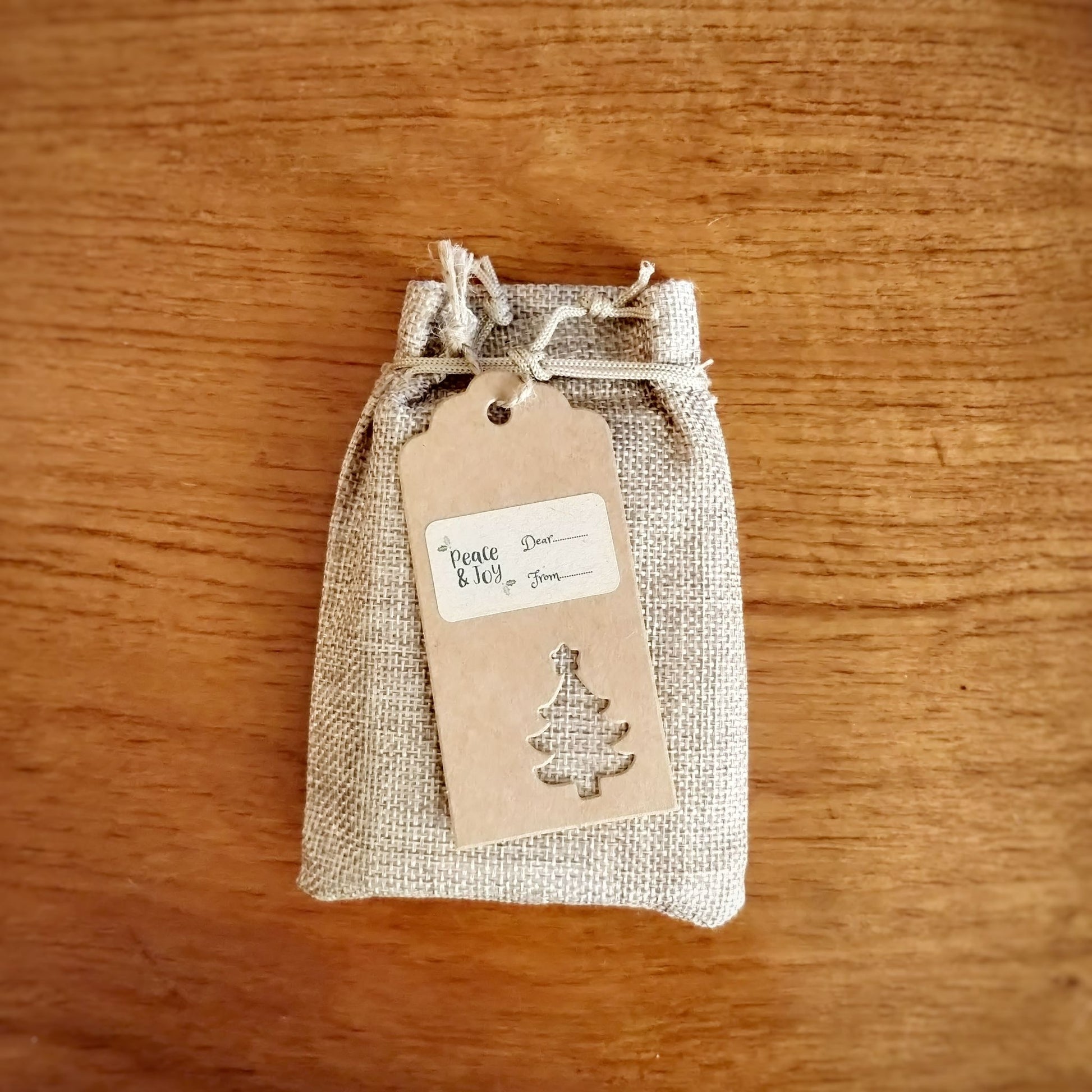 Wildflower Seed Gift Set - jute bag and five wildflower seed packets - Christmas gift set in jute bag