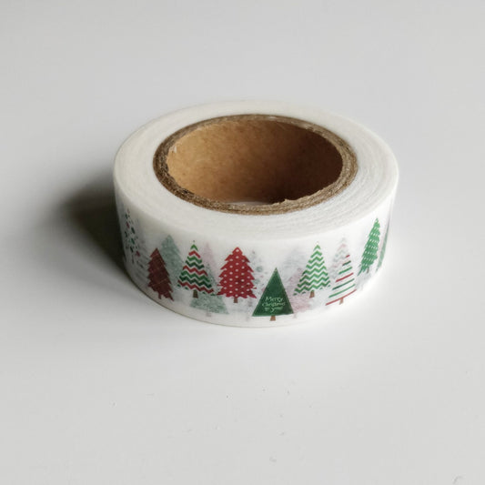 Winter Firs Eco Friendly Paper Tape - mini roll