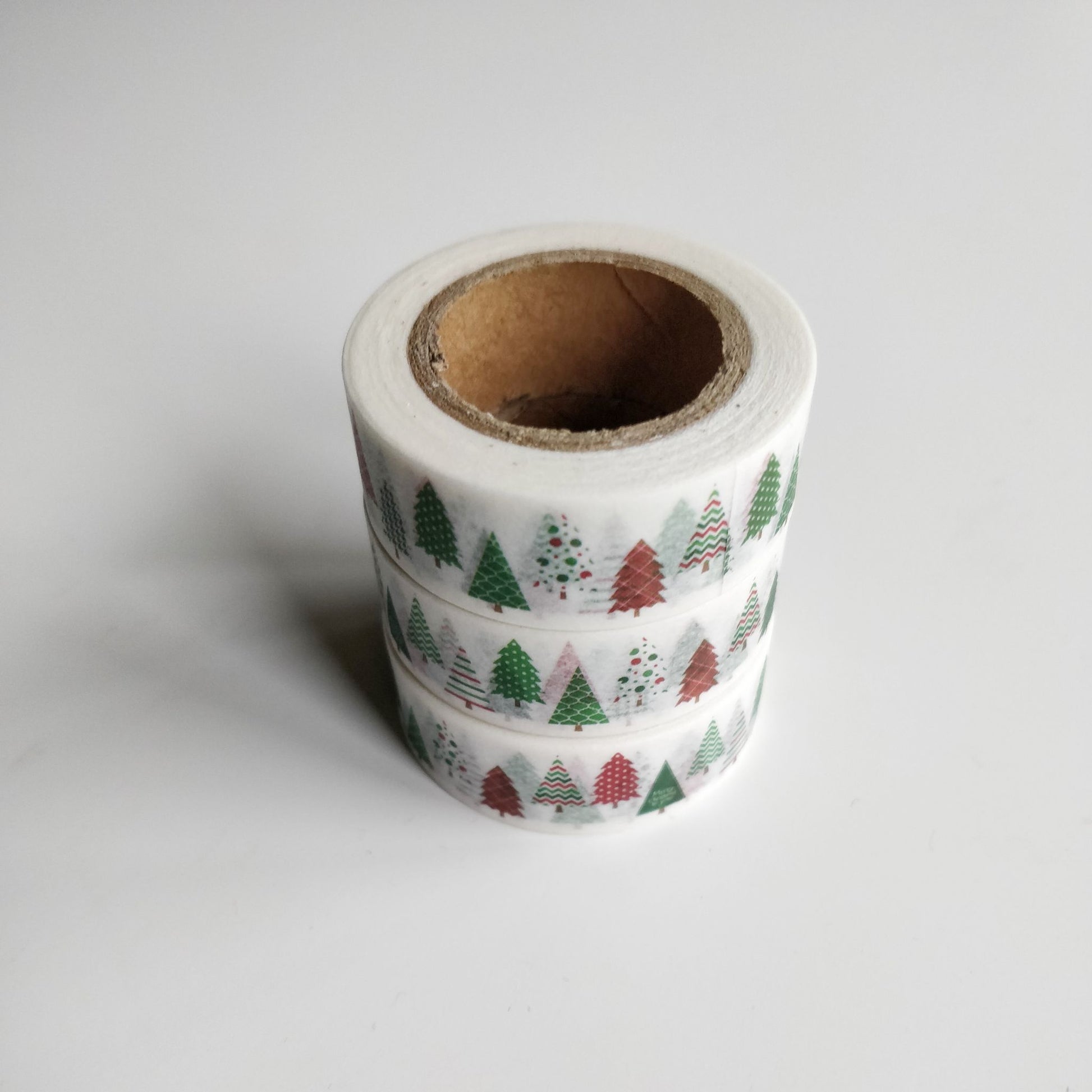 Winter Firs Eco Friendly Paper Tape - stack of three