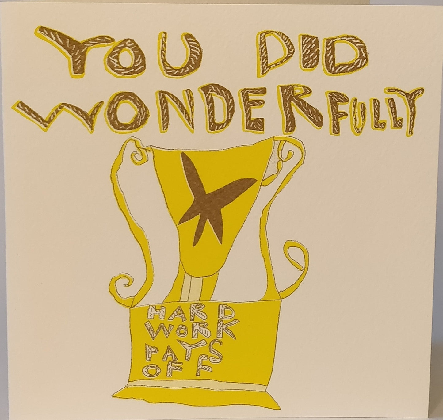You Did Wonderfully blank recycled celebration card from ARTHOUSE Unlimited